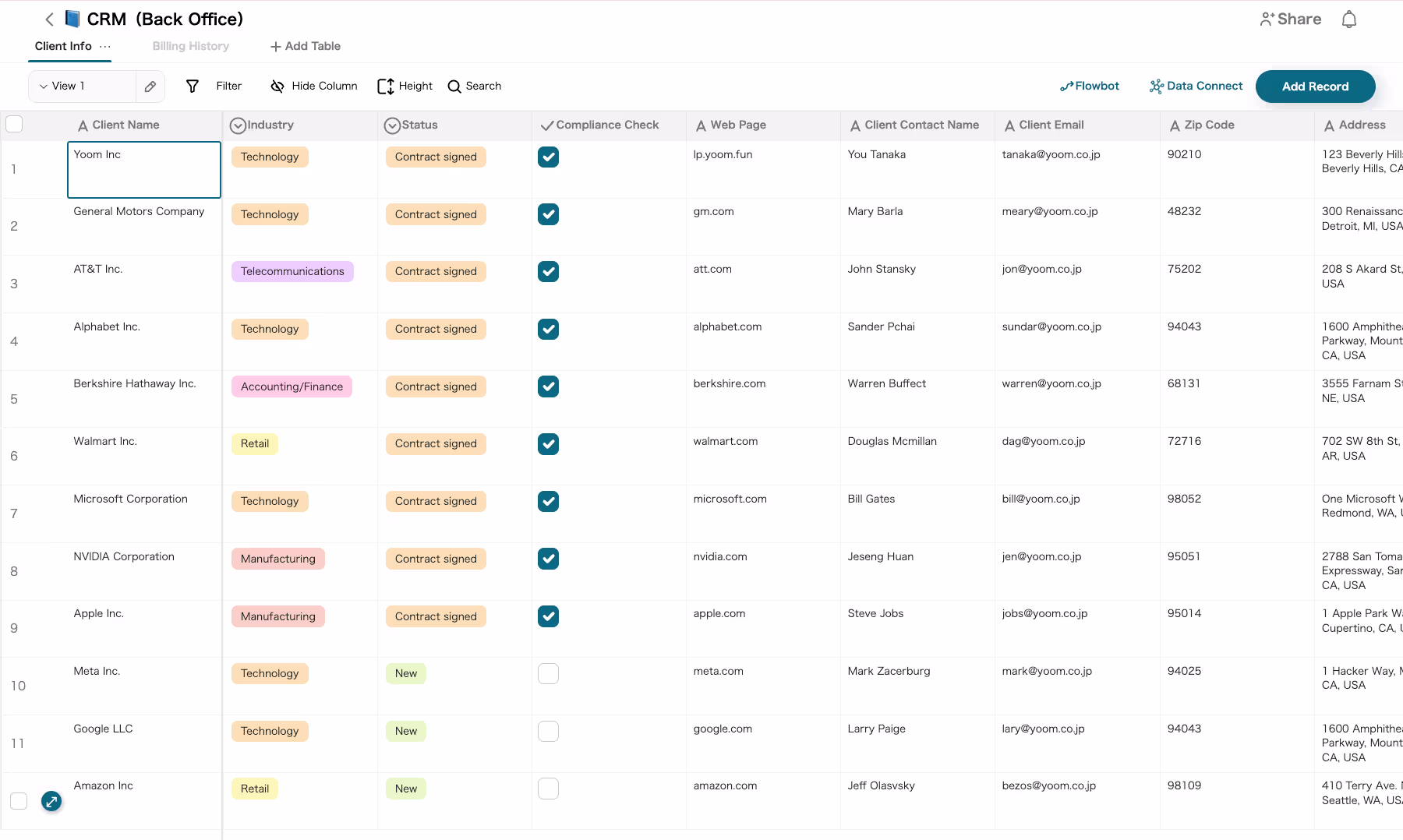 CRM (Back Office)